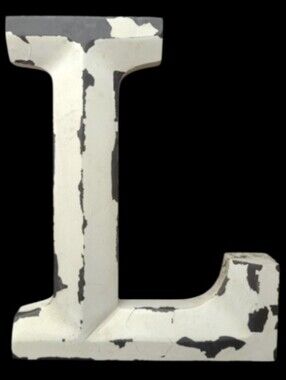 LETTER "L" DISTRESSED ALPHABET WALL HOME DECOR